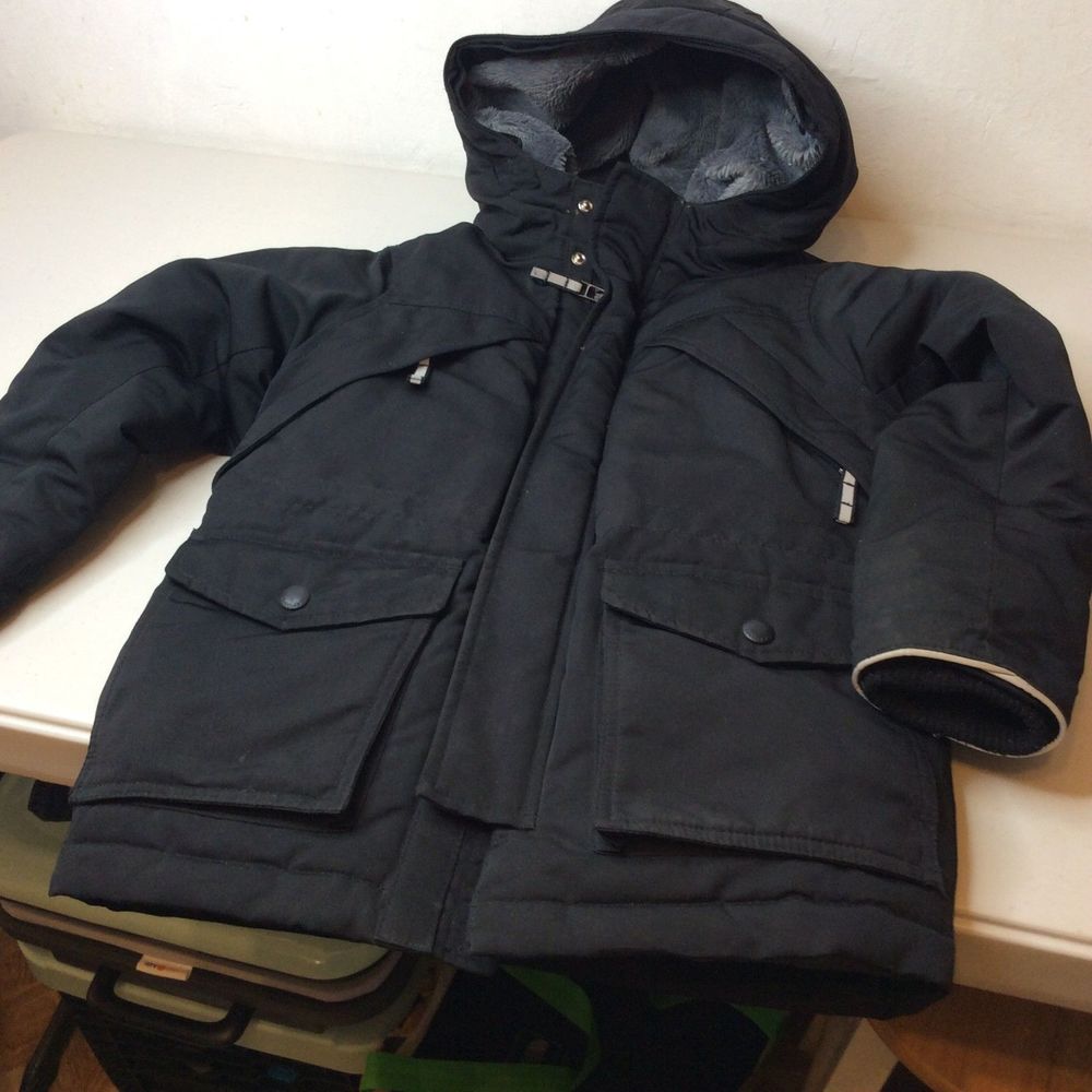 Gap Kid's Boy's Cold Control Max Black Parka Coat- Size Small